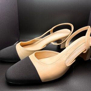 Two-tone Heeled Pumps